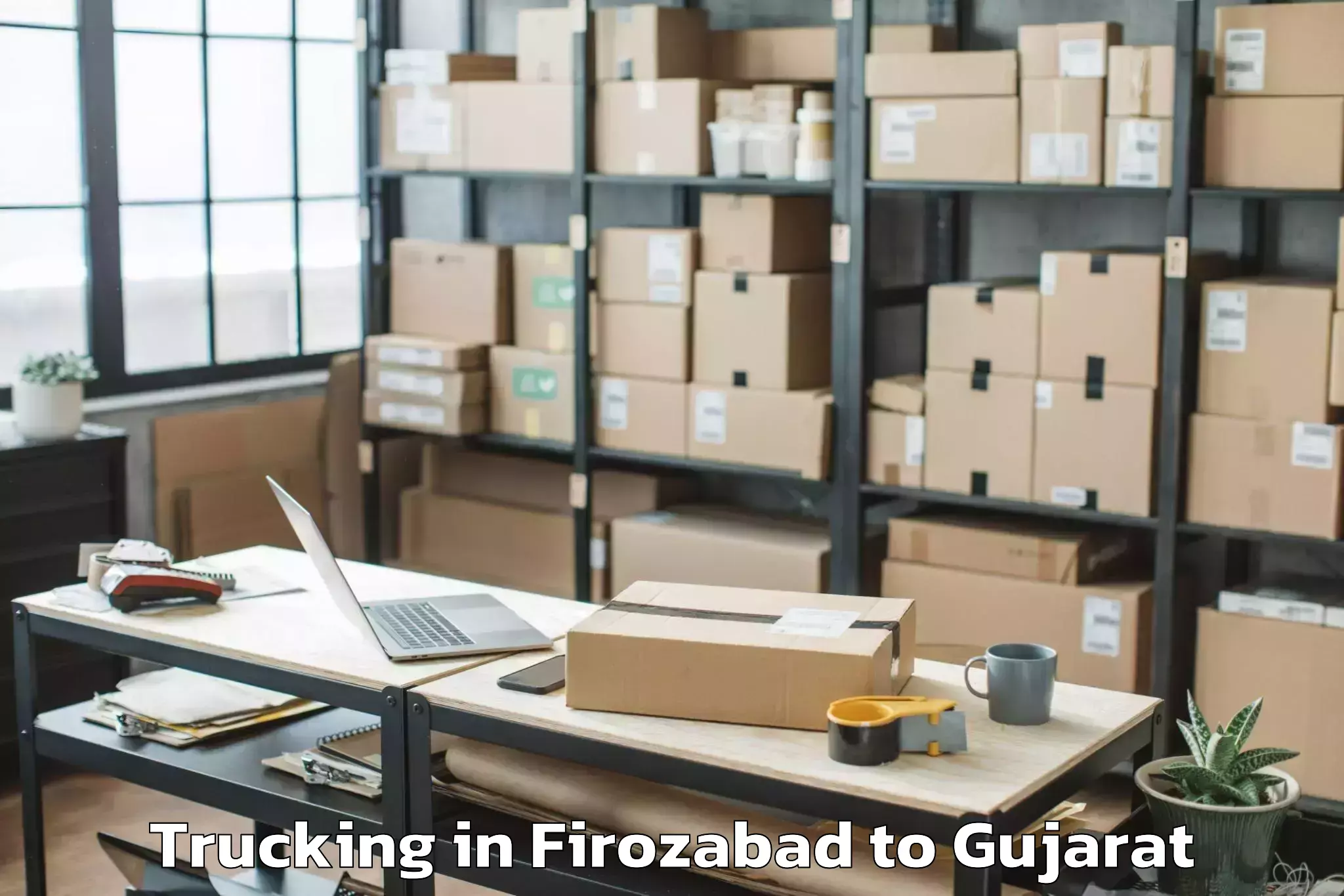 Leading Firozabad to Damnagar Trucking Provider